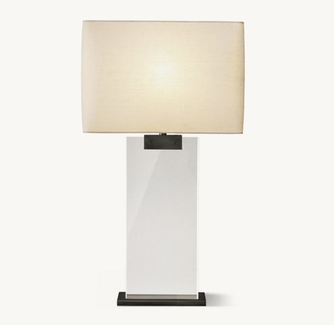 Rectangular Column Crystal Table Lamp