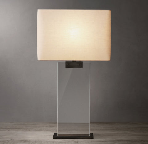 Rectangular Column Crystal Table Lamp