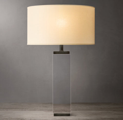 Square Column Crystal Table Lamp