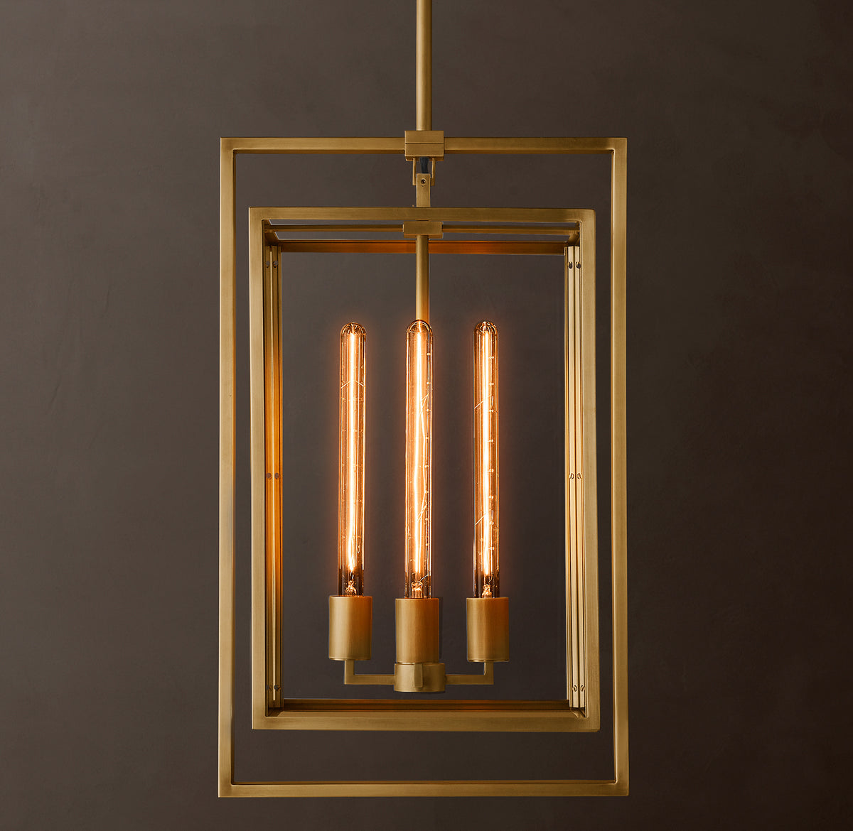 Beckman Pendant 26" Modern Steel Glass Chandelier