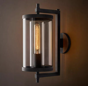 Devaux Round Sconce | Luxury Brass & Crystal Wall Light