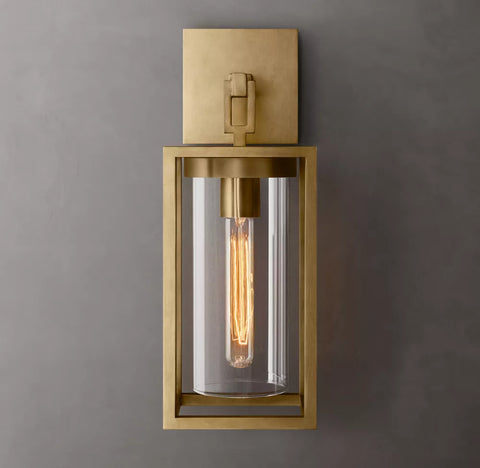 Pétrus Square Sconce | Luxury Brass & Glass Wall Light