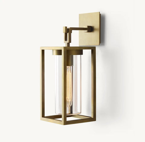 Pétrus Square Sconce | Luxury Brass & Glass Wall Light