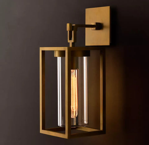 Pétrus Square Sconce | Luxury Brass & Glass Wall Light