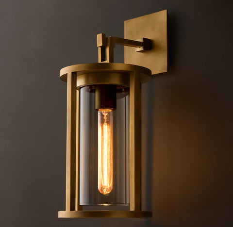 Pétrus Round Sconce | Luxury Brass & Glass Wall Light Indoor & Outdoor