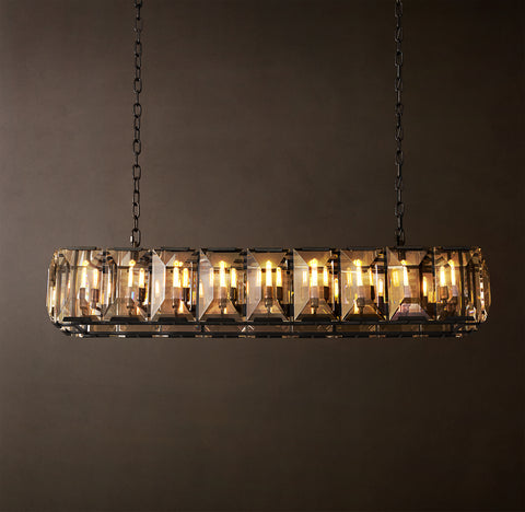 Harlow Crystal Rectangular Chandelier 62"