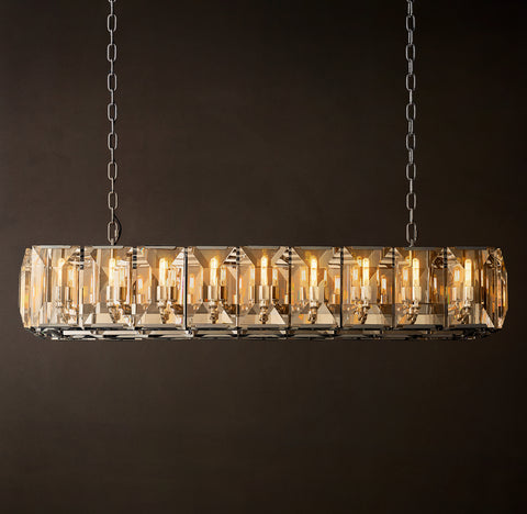 Harlow Crystal Rectangular Chandelier 62"