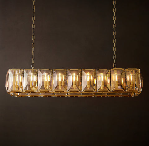 Harlow Crystal Rectangular Chandelier 62"