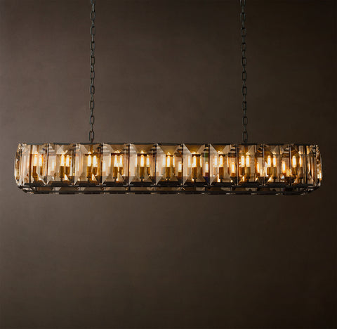 Harlow Crystal Rectangular Chandelier 74"