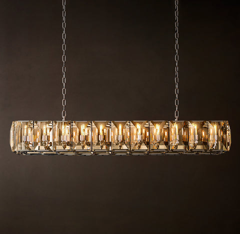 Harlow Crystal Rectangular Chandelier 74"