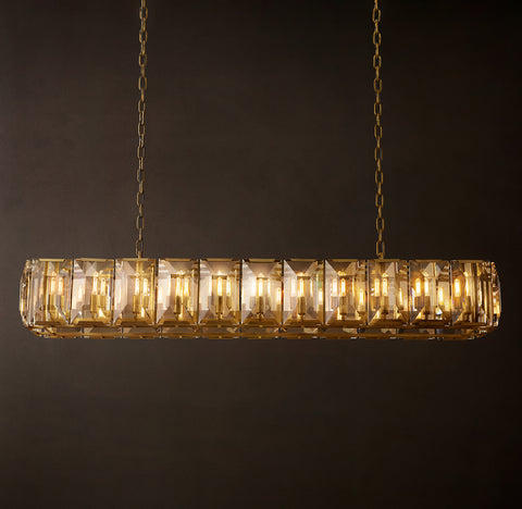 Harlow Crystal Rectangular Chandelier 74"