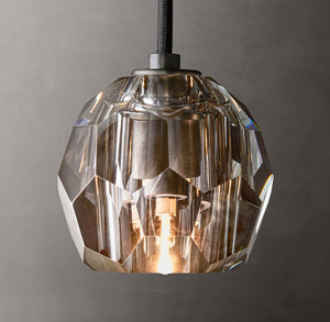 Boule De Cristal Smoke Glass Pendant – Brass Lighting 20W