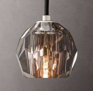 Boule De Cristal Smoke Glass Pendant – Brass Lighting 20W