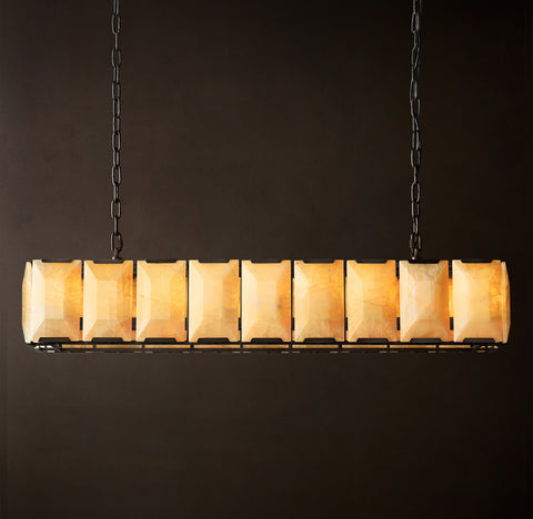 Harlow Calcite Rectangular Chandelier 42"