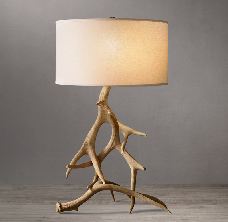 Natural Deer Antler Table Lamp