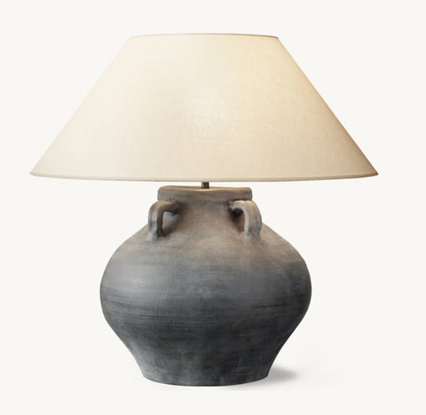 Terra-Cotta Water Jug Table Lamp