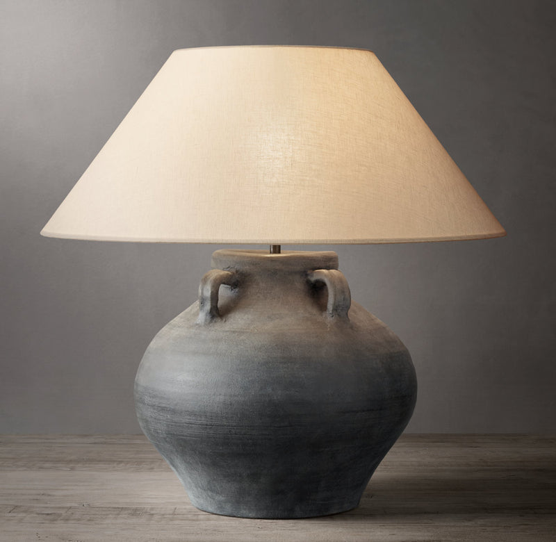 Terra-Cotta Water Jug Table Lamp