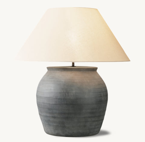 Terra-Cotta Olive Jar Table Lamp