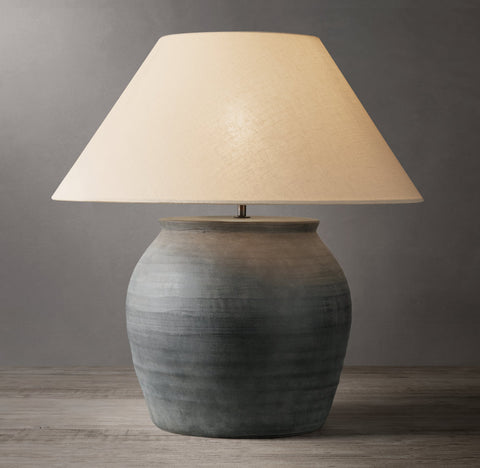 Terra-Cotta Olive Jar Table Lamp