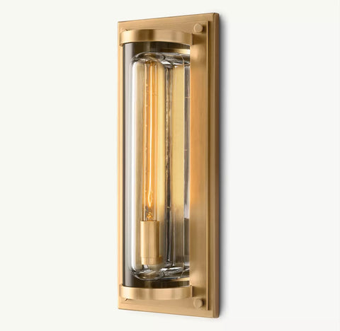 Savile Grand Round Sconce | Luxury Crystal & Brass LED Wall Light