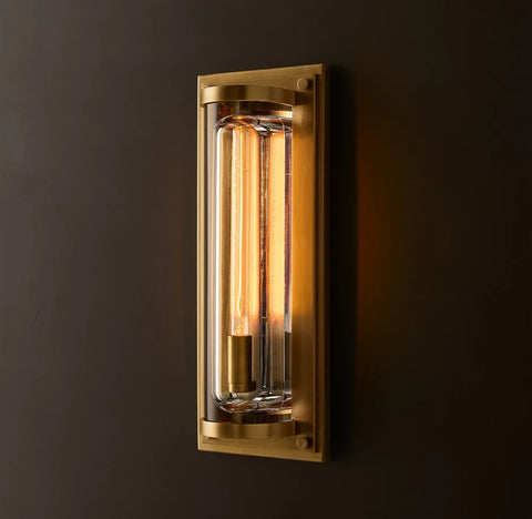Savile Grand Round Sconce | Luxury Crystal & Brass LED Wall Light
