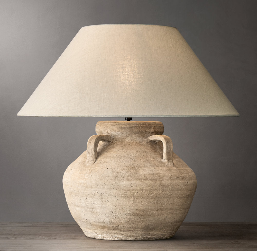 Terra-Cotta Water Jug Table Lamp