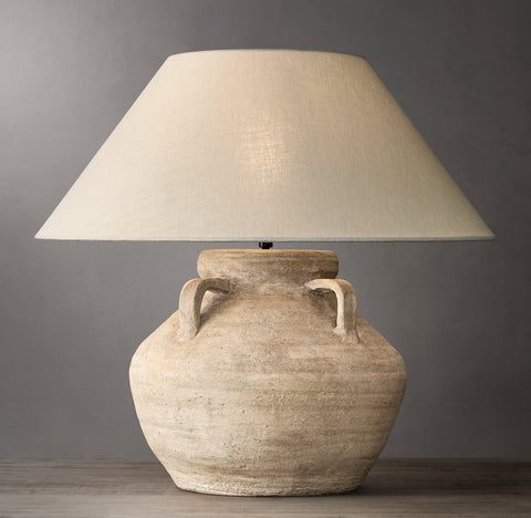 Terra-Cotta Water Jug Table Lamp