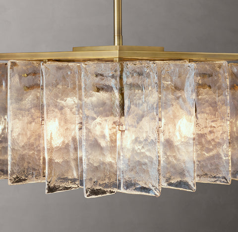 LatticeClear Glass 49" Rectangular Chandelier | CIRC