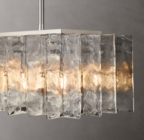 LatticeClear Glass 49" Rectangular Chandelier | CIRC