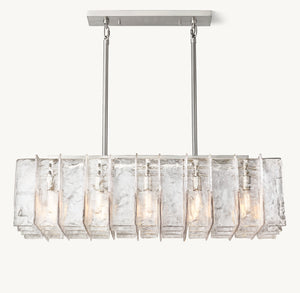 LatticeClear Glass 49" Rectangular Chandelier | CIRC