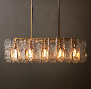 LatticeClear Glass 49" Rectangular Chandelier | CIRC