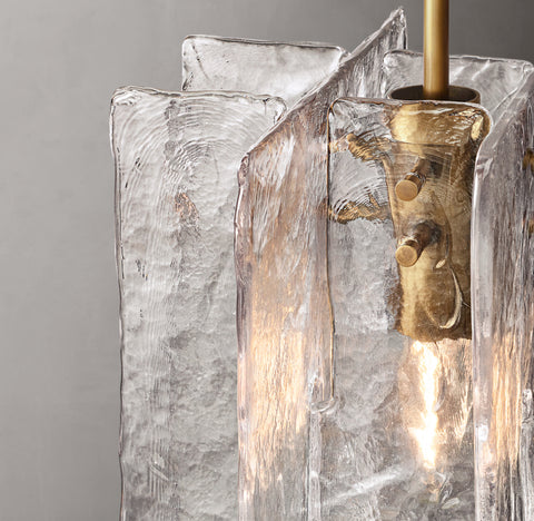 Lattice Clear Glass Pendant Light