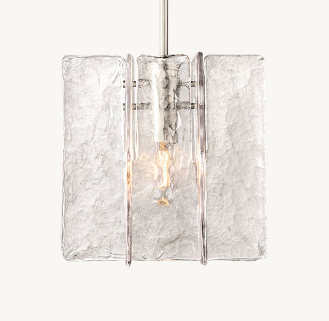 Lattice Clear Glass Pendant Light