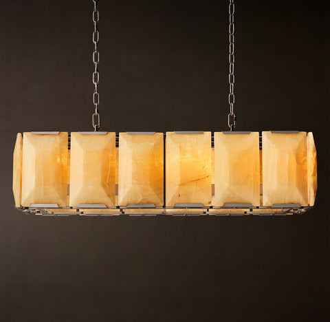 Harlow Calcite Rectangular Chandelier 42"