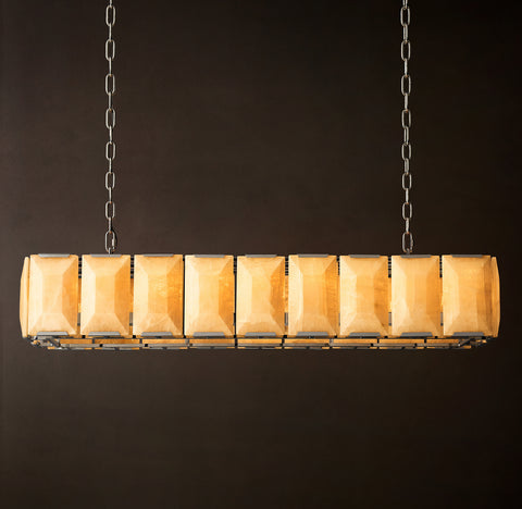 Harlow Calcite Rectangular Chandelier 62"
