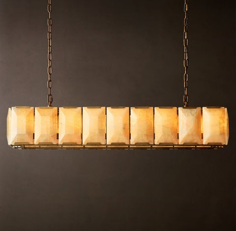 Harlow Calcite Rectangular Chandelier 62"