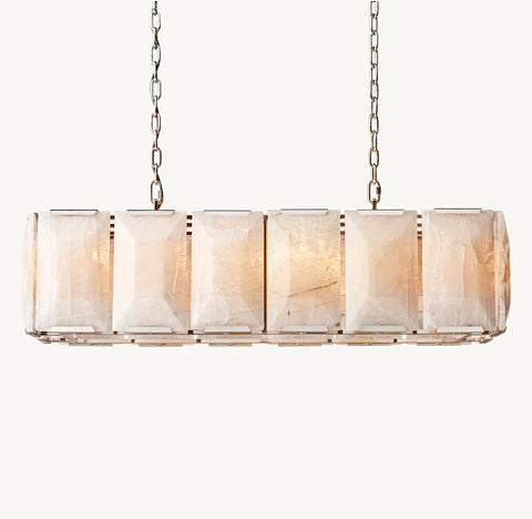 Harlow Crystal Rectangular Chandelier 74"