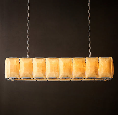 Harlow Calcite Rectangular Chandelier 54"