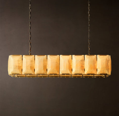 Harlow Calcite Rectangular Chandelier 54"