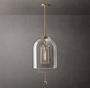Fulcrum Pendant – Hand-Blown Glass & Brass