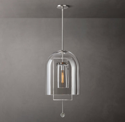Fulcrum Pendant – Hand-Blown Glass & Brass