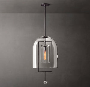 Fulcrum Pendant – Hand-Blown Glass & Brass
