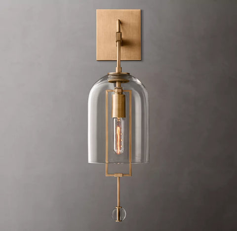 Fulcrum Sconce | Luxury Hand-Blown Glass & Brass Wall Light Indoor & Outdoor