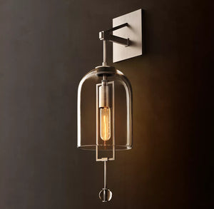 Fulcrum Sconce | Luxury Hand-Blown Glass & Brass Wall Light Indoor & Outdoor