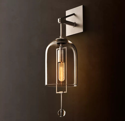 Fulcrum Sconce | Luxury Hand-Blown Glass & Brass Wall Light Indoor & Outdoor