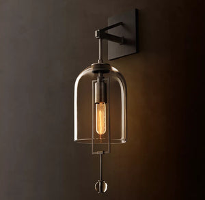 Fulcrum Sconce | Luxury Hand-Blown Glass & Brass Wall Light Indoor & Outdoor