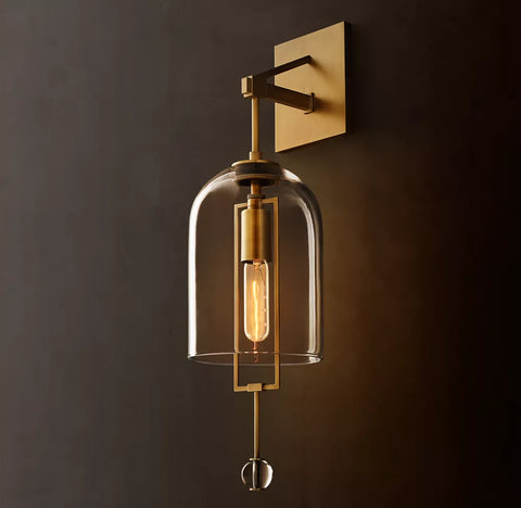 Fulcrum Sconce | Luxury Hand-Blown Glass & Brass Wall Light Indoor & Outdoor