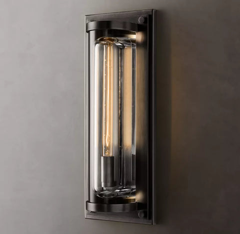 Savile Grand Round Sconce | Luxury Crystal & Brass LED Wall Light