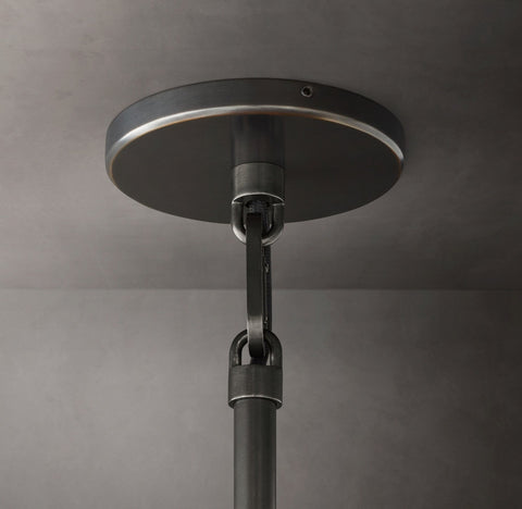 Savile Cylindrical Pendant – Brass & K9 Crystal