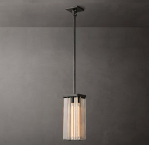 Savile Square Pendant – Brass & K9 Crystal